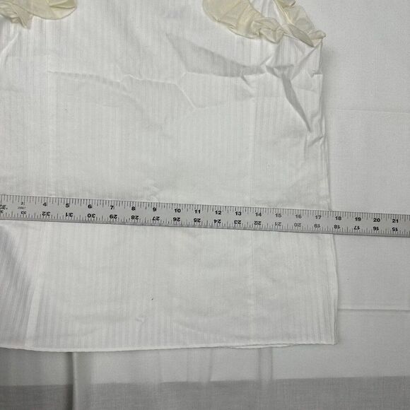 NWT Coach Sleeveless Cotton‎ Silk Ruffle Top Size 4 Lace Eyelet Studded Feminine - Picture 15 of 15